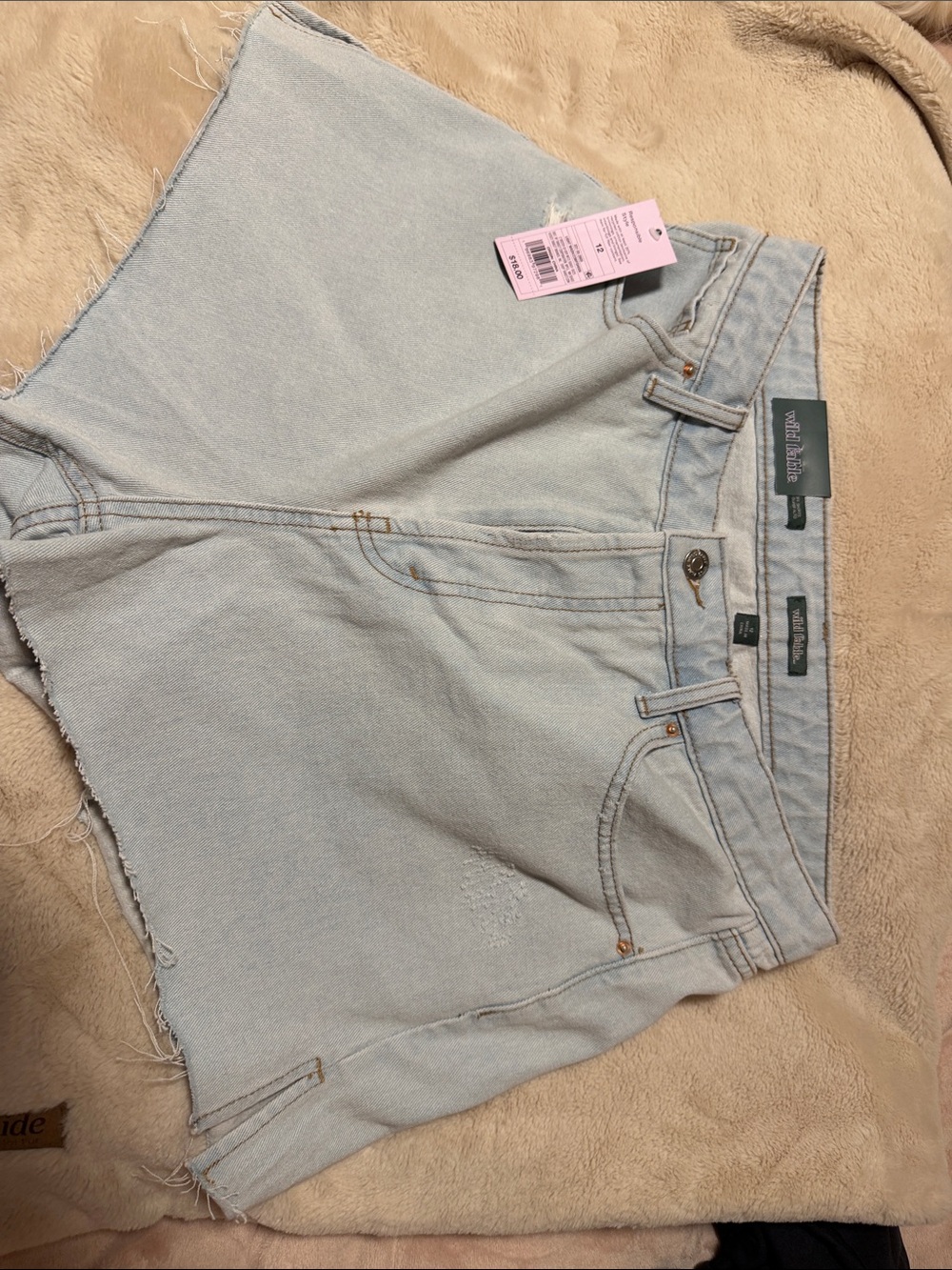 Brand new with tags! Light Wash Denim Cutoff Shorts - Light Blue